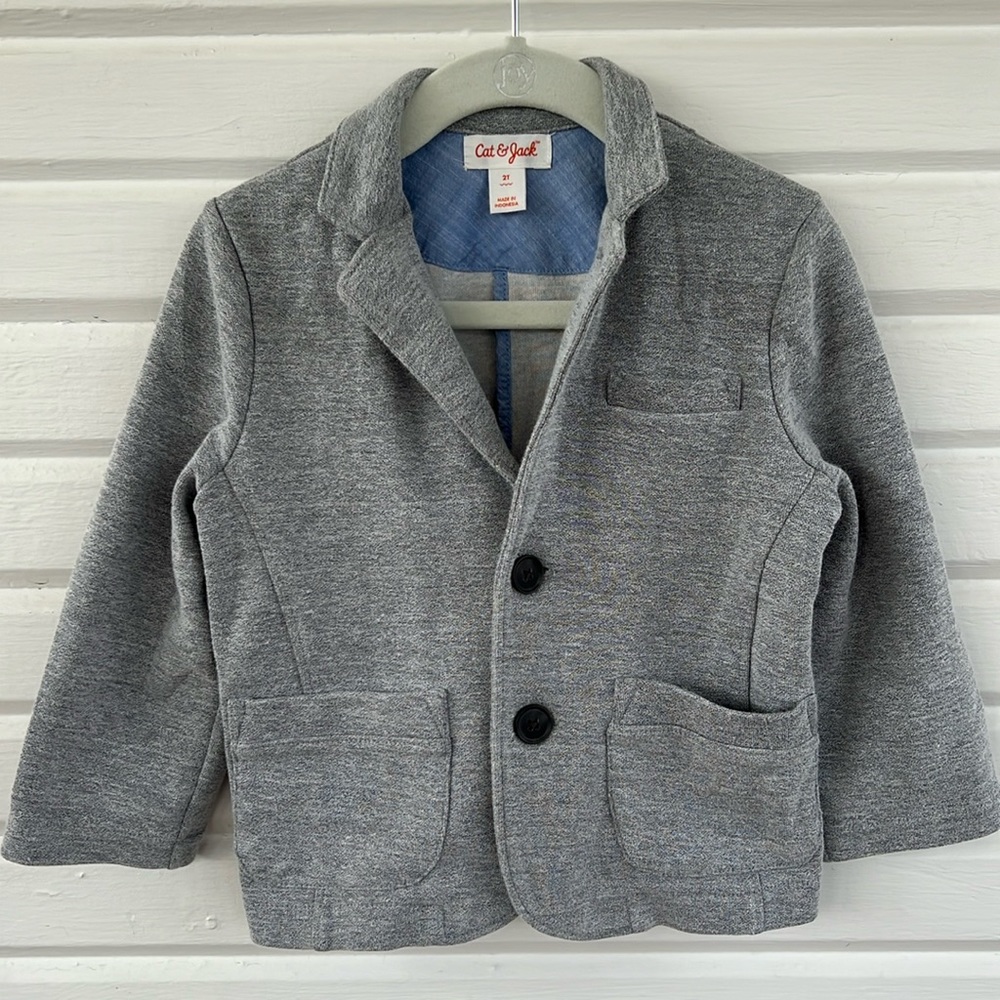 Cat & Jack Gray Cotton Blazer | 2T